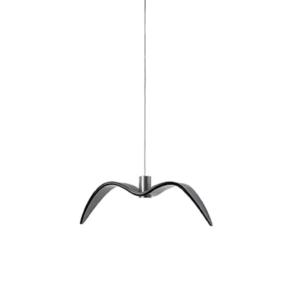 Suspension sculpturale en forme d'oiseau avec éclairage LED à hauteur réglable, filaire, pour îlots de cuisine, tables de salle à manger et espaces de vie, en blanc ou