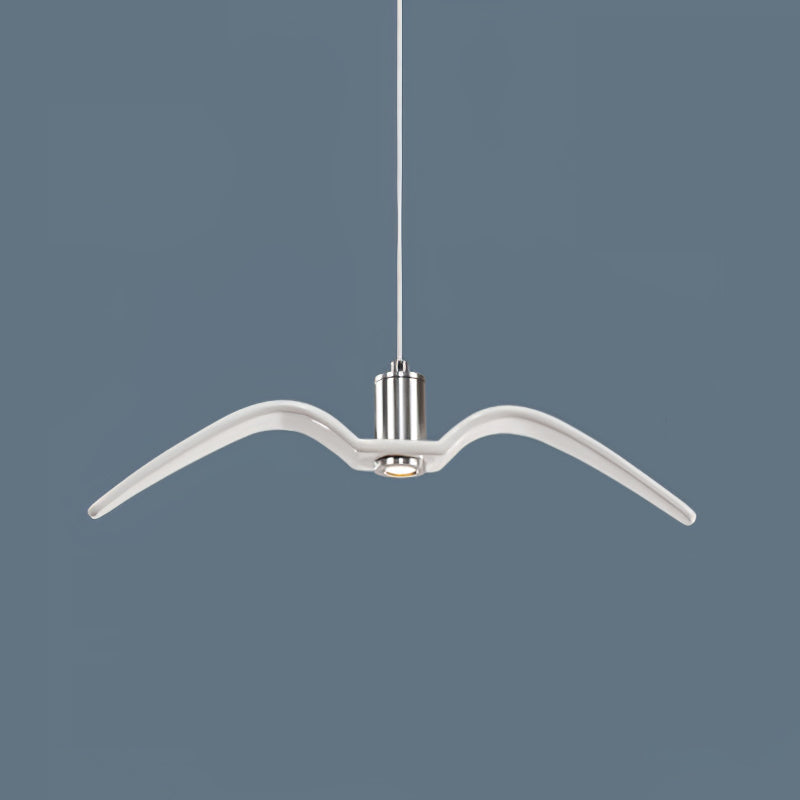 Suspension sculpturale en forme d'oiseau avec éclairage LED à hauteur réglable, filaire, pour îlots de cuisine, tables de salle à manger et espaces de vie, en blanc ou