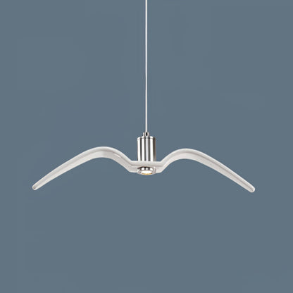 Suspension sculpturale en forme d'oiseau avec éclairage LED à hauteur réglable, filaire, pour îlots de cuisine, tables de salle à manger et espaces de vie, en blanc ou