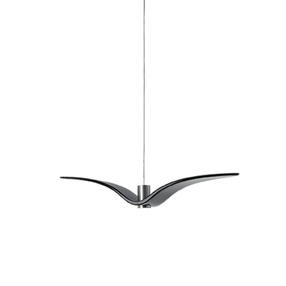 Suspension sculpturale en forme d'oiseau avec éclairage LED à hauteur réglable, filaire, pour îlots de cuisine, tables de salle à manger et espaces de vie, en blanc ou