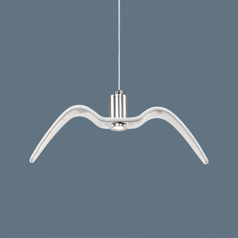 Suspension sculpturale en forme d'oiseau avec éclairage LED à hauteur réglable, filaire, pour îlots de cuisine, tables de salle à manger et espaces de vie, en blanc ou
