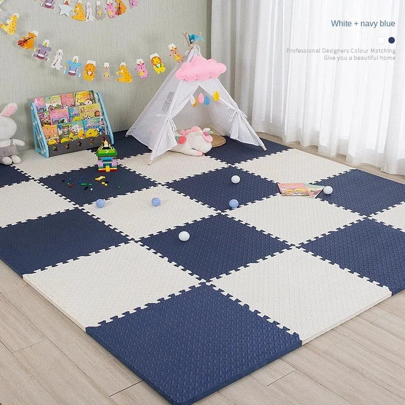 Interlocking Foam Floor Tiles for Kids Playroom 12x12 Inch Cushioned Baby Crawling Mat Non-Slip Puzzle Mats Nursery Safe Play Area