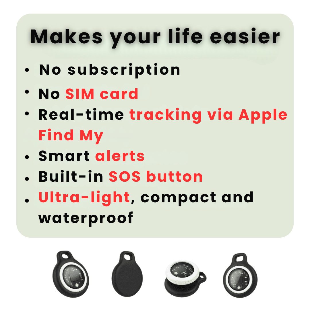 Ortekor SecureTrack | GPS Tracker for Seniors with Waterproof Design & Real-Time Location Updates | Lightweight Device for Safety