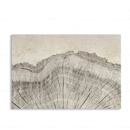 Botanical Growth Pattern Wall Art Canvas for Living Room, Bedroom & Office Décor | Natural Wood Grain Inspired Print