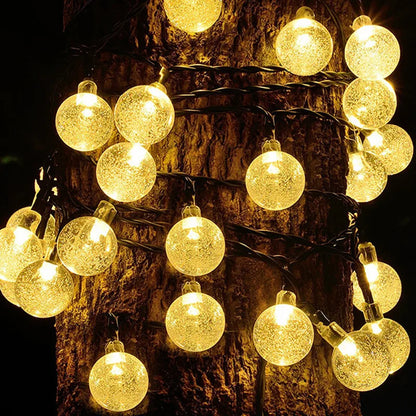 Solar-Powered Fairy Lights 30 Feet Automatic Dusk Sensor Waterproof LED Garden Décor for Patio Yard Pathway Landscaping Outdoor Illumination