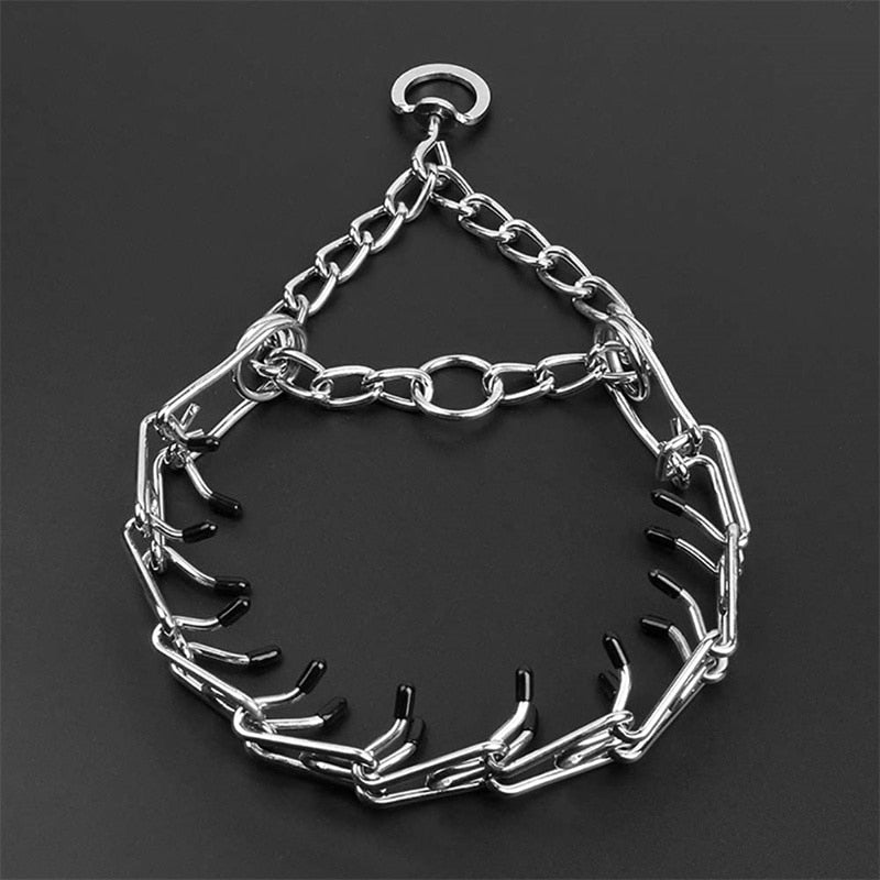 Prong Training Collar for Dogs with Rubber-Tipped Pins – Adjustable No-Pull Design for Leash Training & Behavior Control