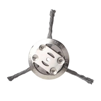 Steel Wire Brush Trimmer Attachment for String Trimmers – Heavy-Duty Weed & Rust Removal Head for Lawn, Patio & Surface Cleaning