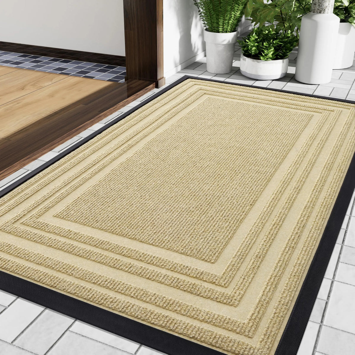 Durable Non-Slip Entrance Mat Crafted from Natural Rubber