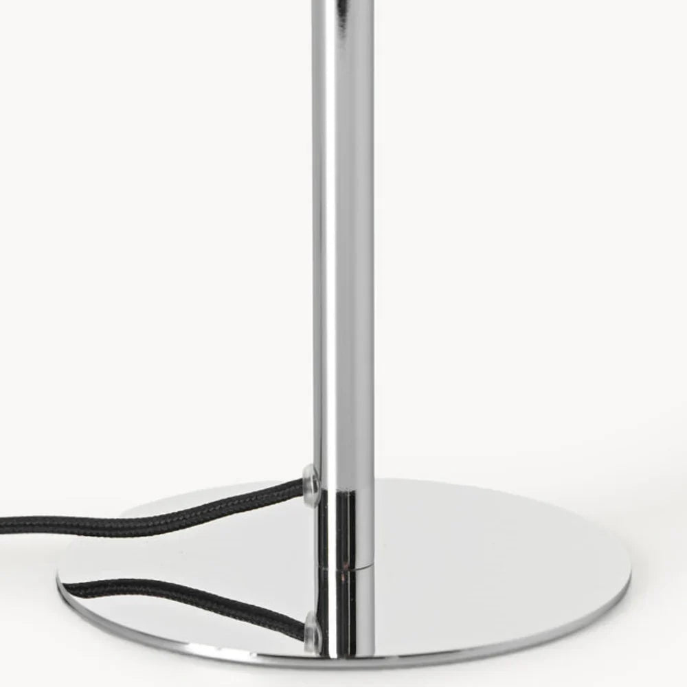 Compact Accent Lamp with Layered Glass Shade 8 in Sculptural Nightstand Light for Bedroom Office Desk Modern Decorative Glow Small Space