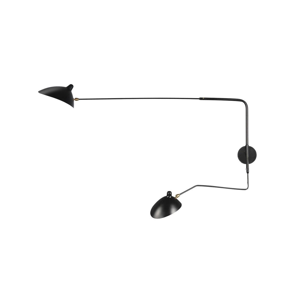 Articulated Arm Wall Sconce Black Mid-Century Modern Adjustable Swing Lamp for Living Room Bedroom Home Office Reading Light