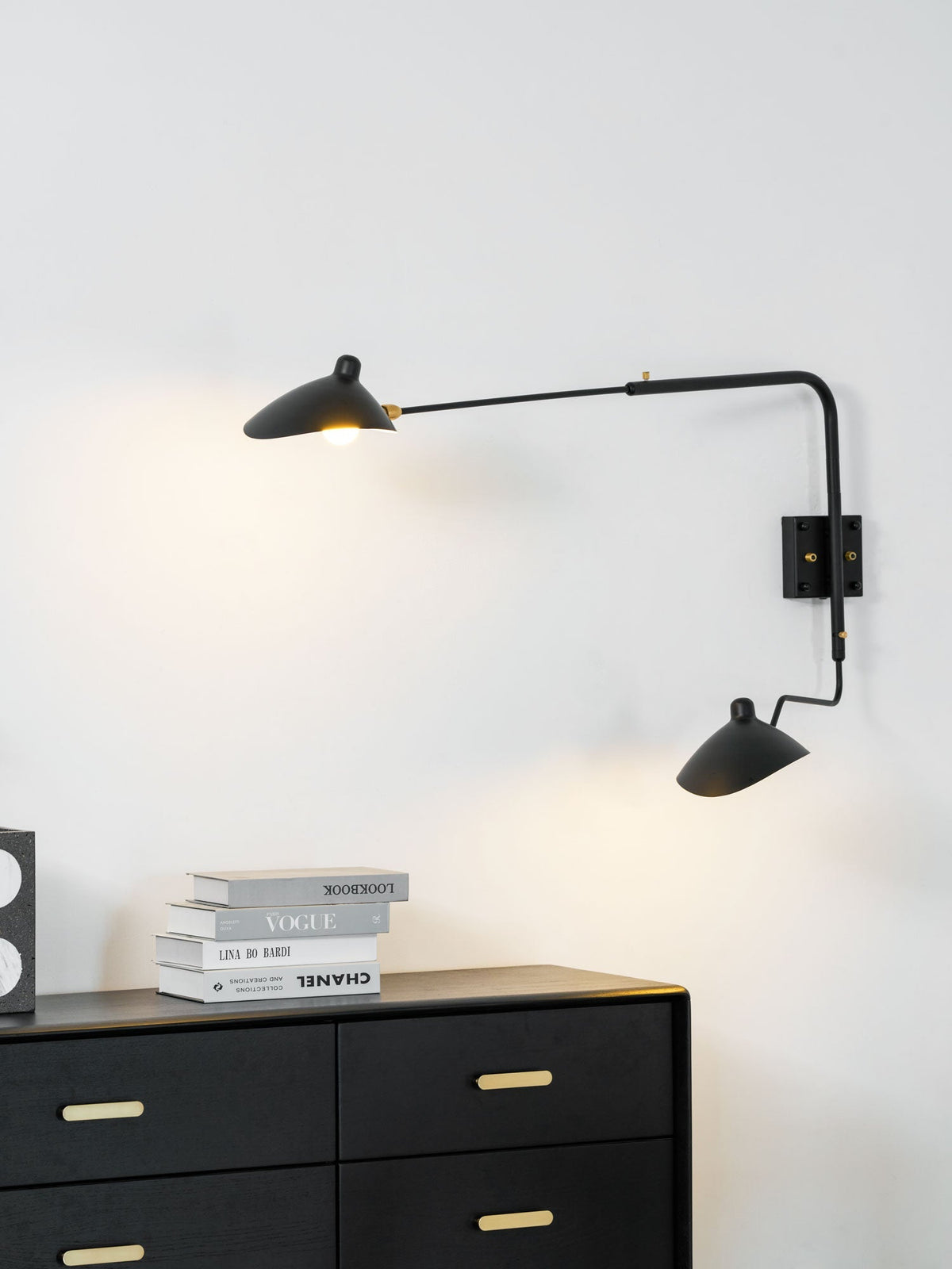 Articulating Wall Lamp with Extending Arm 47-55 Inches Aluminum LED Fixture for Bedroom Reading Nook Living Room Hallway Accent Lighting Ind
