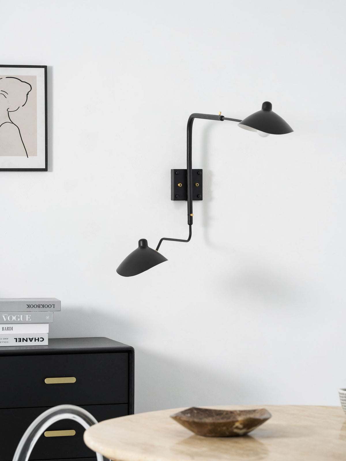 Articulating Wall Lamp with Extending Arm 47-55 Inches Aluminum LED Fixture for Bedroom Reading Nook Living Room Hallway Accent Lighting Ind