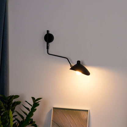 Articulating Wall Lamp with Extending Arm 47-55 Inches Aluminum LED Fixture for Bedroom Reading Nook Living Room Hallway Accent Lighting Ind