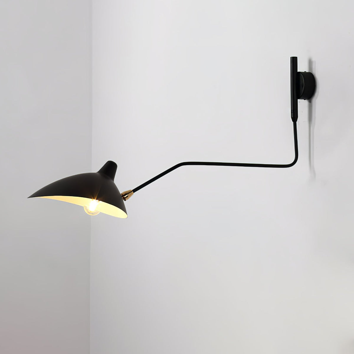 Articulating Wall Lamp with Extending Arm 47-55 Inches Aluminum LED Fixture for Bedroom Reading Nook Living Room Hallway Accent Lighting Ind