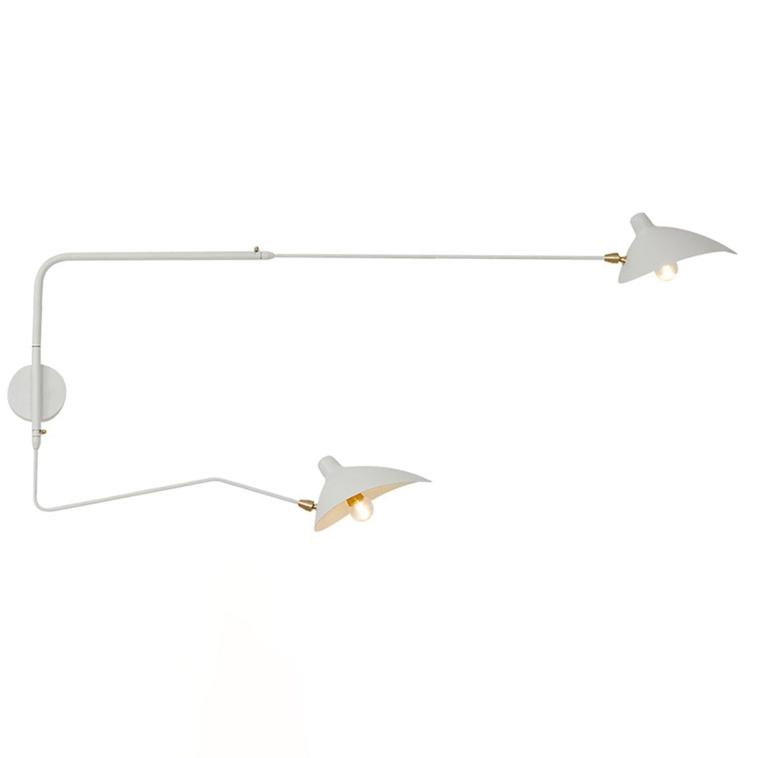 Articulating Wall Lamp with Extending Arm 47-55 Inches Aluminum LED Fixture for Bedroom Reading Nook Living Room Hallway Accent Lighting Ind