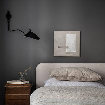 Articulated Arm Wall Sconce Black Mid-Century Modern Adjustable Swing Lamp for Living Room Bedroom Home Office Reading Light