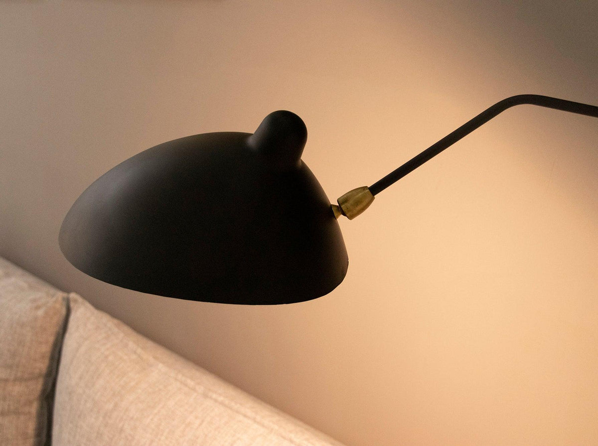 Articulated Arm Wall Sconce Black Mid-Century Modern Adjustable Swing Lamp for Living Room Bedroom Home Office Reading Light