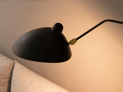 Articulated Arm Wall Sconce Black Mid-Century Modern Adjustable Swing Lamp for Living Room Bedroom Home Office Reading Light