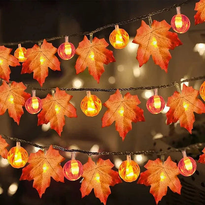 Guirlande lumineuse AutumnAura - LED basse consommation, décoration d'automne pour Halloween