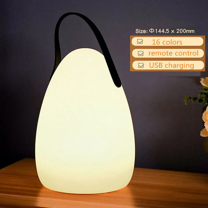 Rechargeable LED Outdoor Lantern with Remote Control, 8 Color Modes & Dimmable Light for Patio, Garden, Deck