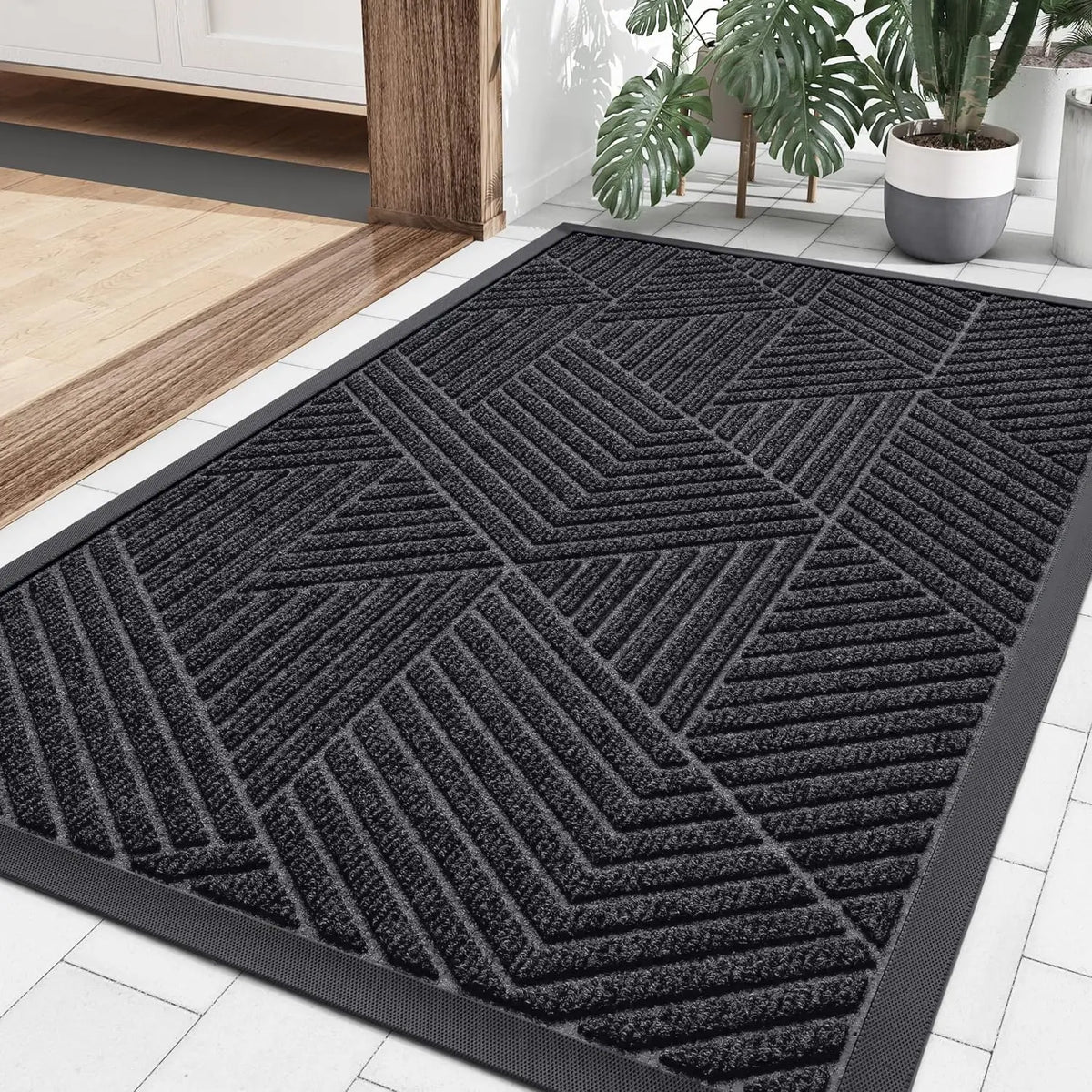 Entryway Rug Non-Slip Absorbent Indoor Outdoor Welcome Mat for Front Door Hallway Patio Garage Apartment Entrance Home Decor