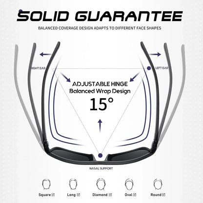 Polarized Sunglasses 3-Piece Set for Men & Women Outdoor Sports Driving UV400 Protection Lightweight Frames