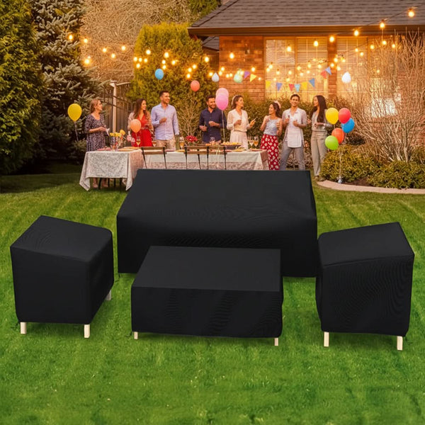 WEATHERVAULT – Ensemble de protection pour mobilier de terrasse, 4 pièces