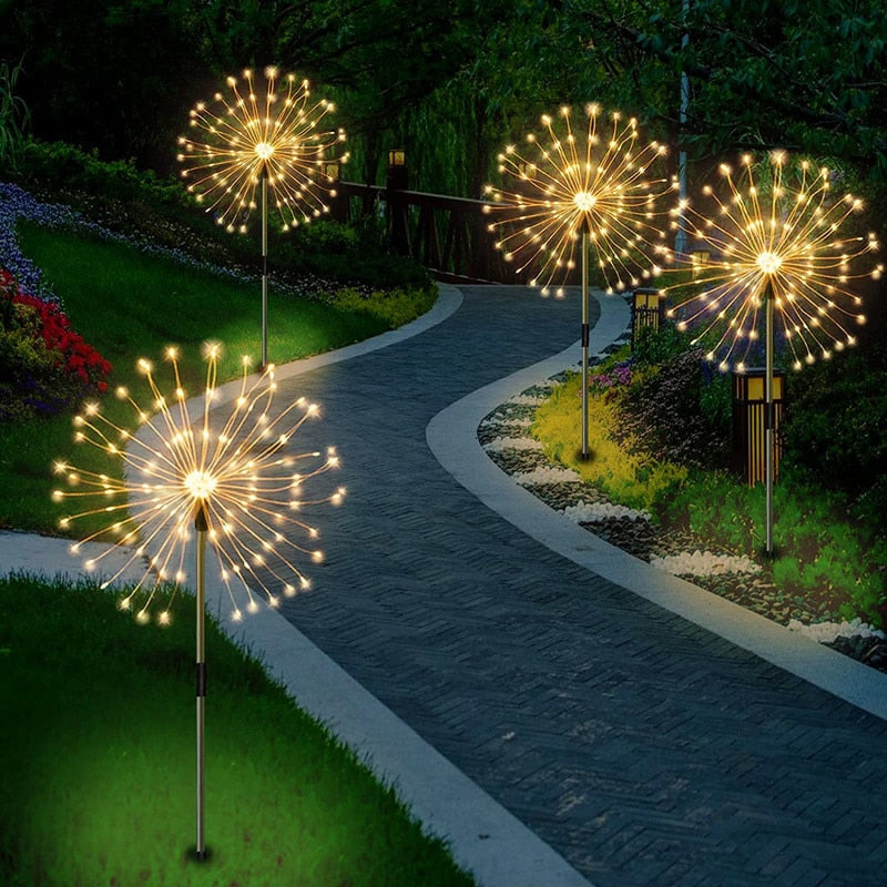Solar Firework Garden Stake Light with 120 LEDs – Waterproof Outdoor Pathway Accent for Yard, Patio & Pool