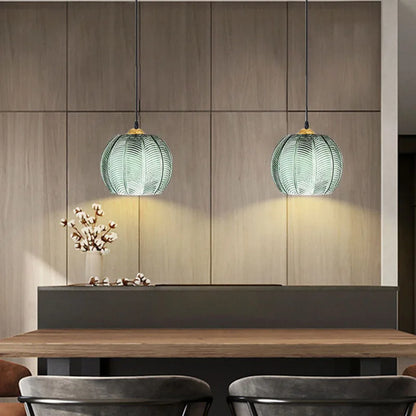 Botanical Glass Pendant Fixture E27 Socket Overhead Lighting for Kitchen Island Dining Table Modern Farmhouse Home Decor