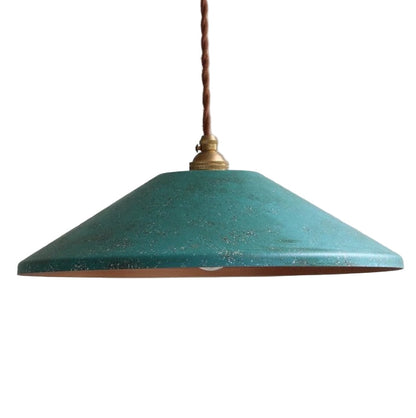 Iron Overhead Fixture 14-Inch Shade Blue Adjustable Drop Height E27 Socket Dining Counter Island Task Lighting Modern Vintage Warehouse Farm