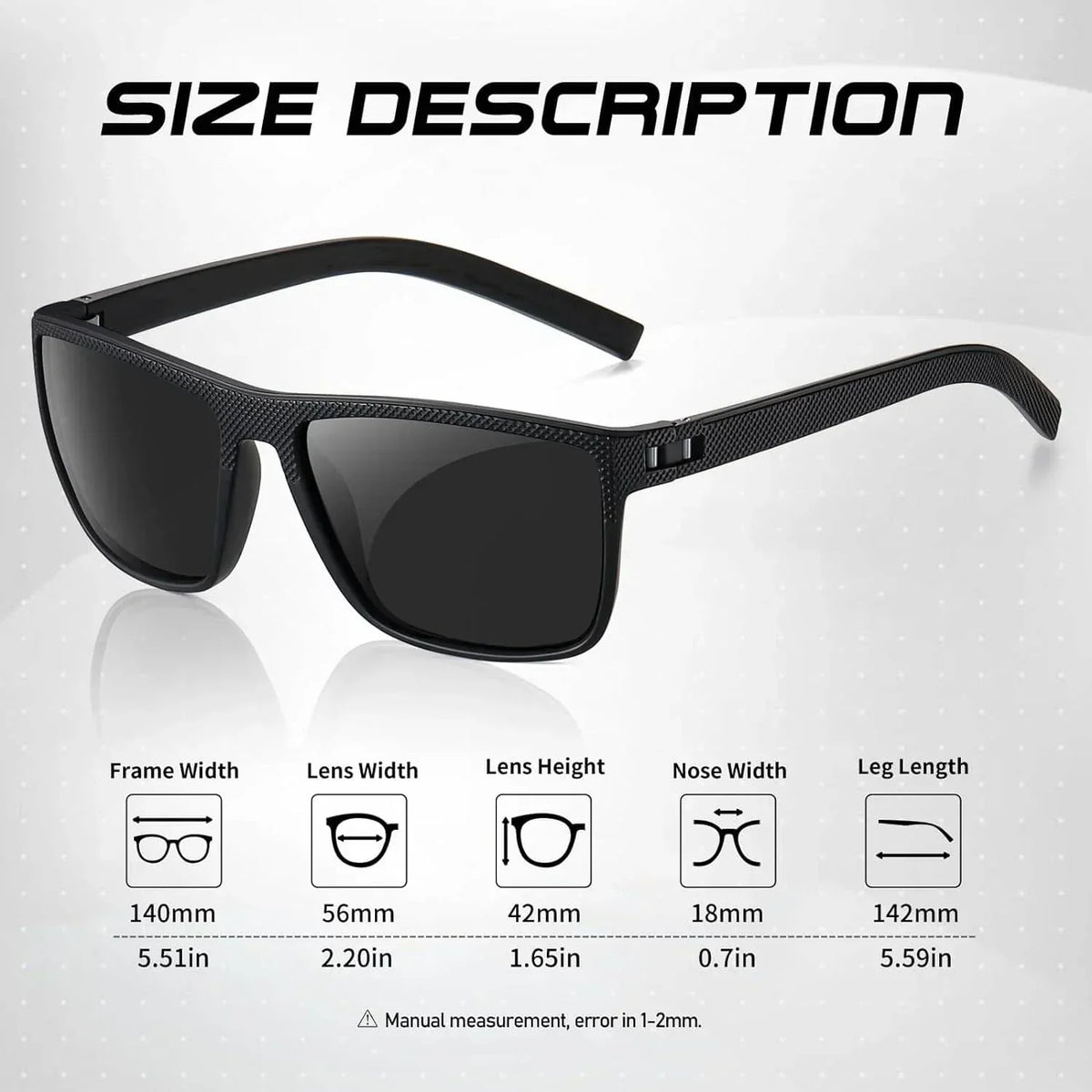Polarized Sunglasses 3-Piece Set for Men & Women Outdoor Sports Driving UV400 Protection Lightweight Frames