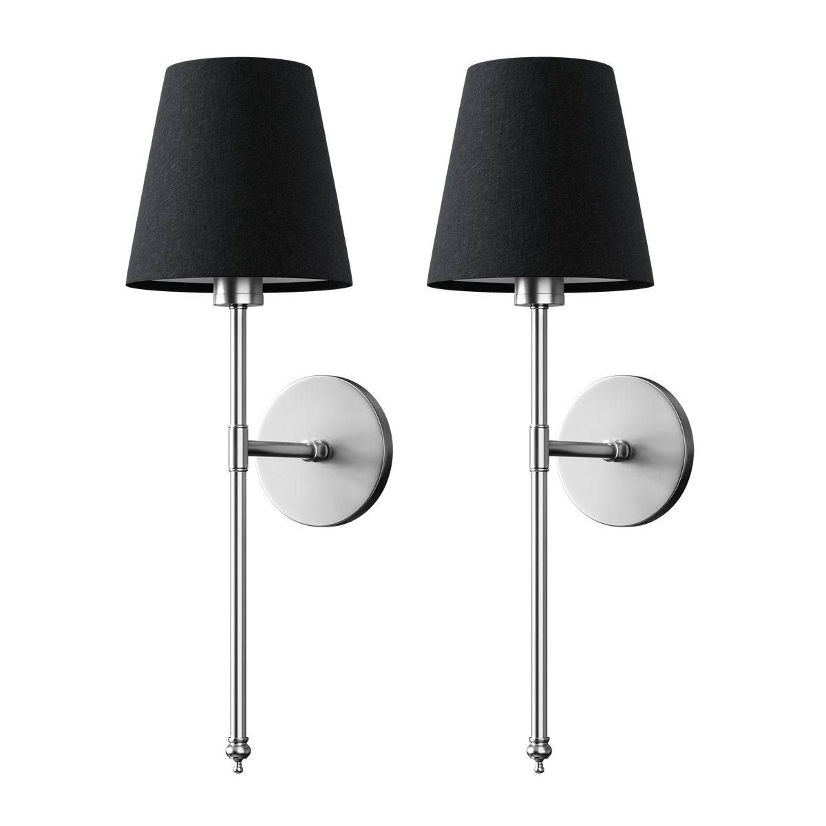 Cordless Rechargeable Sconce Pair 20 Inch Gold & Black Fabric Remote RGB Dimming for Bedside Nightstand Hallway Ambient Uplight Portable Bat