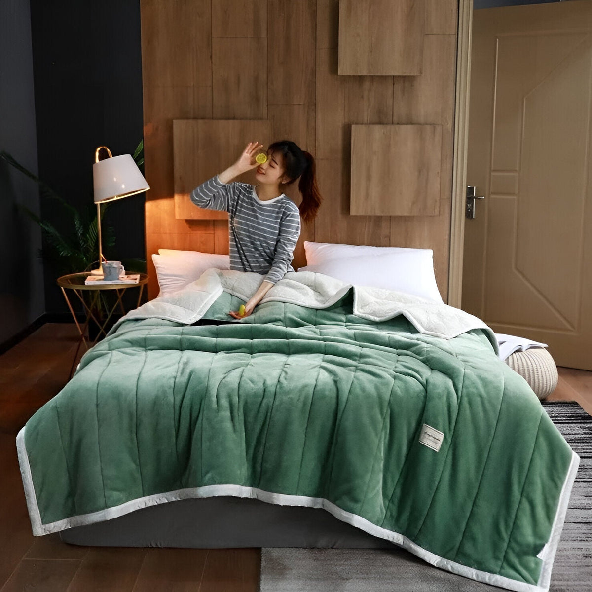 Couverture en polaire de luxe | Couverture chaude ultra-douce au design élégant | Parfaite pour des soirées cocooning
