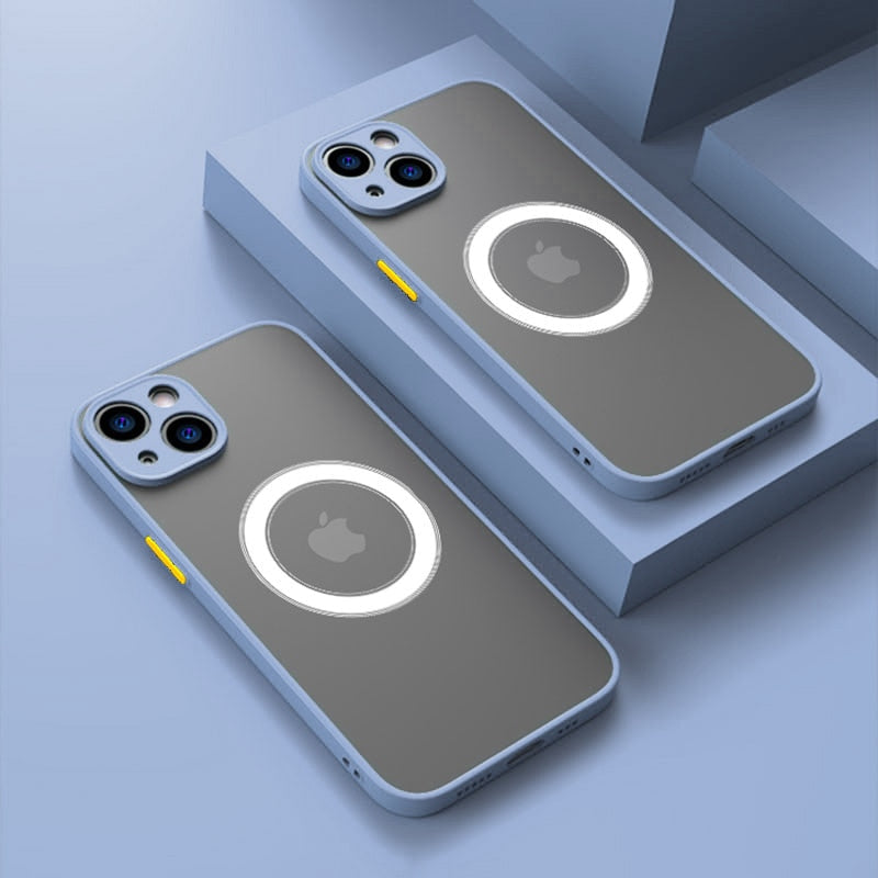 Magnetic Silicone iPhone Case with Raised Edge Protection & Wireless Charging – All Models 12 to 17