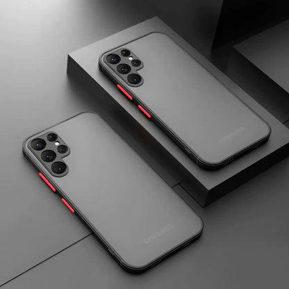 Protective Silicone Case for Samsung Galaxy S21-S26 Series – Anti-Fingerprint Matte Finish with Raised Edges – Compatible with S21, S22