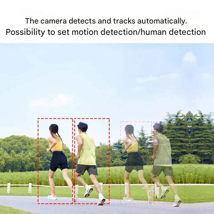 Caméra de sécurité solaire à double objectif | PTZ 360° zoom 10x | 12 000 mAh IP66 4G Wi-Fi