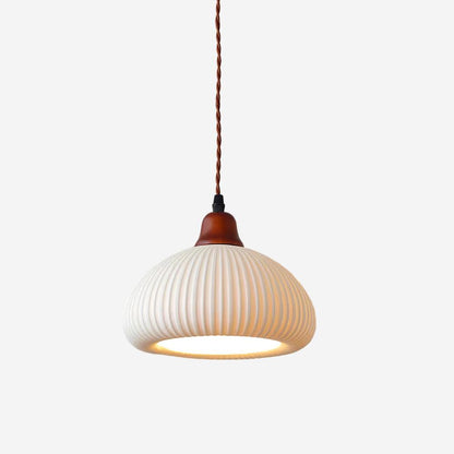 Ceramic Hanging Light Fixture White 9 Inch Diameter Adjustable Cord for Kitchen Island Dining Table Bedroom Restaurant Modern Farmhouse Styl