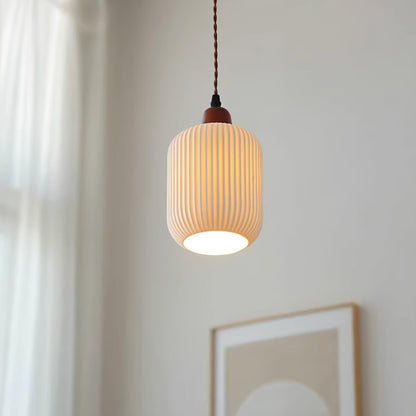 Ceramic Hanging Light Fixture White 9 Inch Diameter Adjustable Cord for Kitchen Island Dining Table Bedroom Restaurant Modern Farmhouse Styl