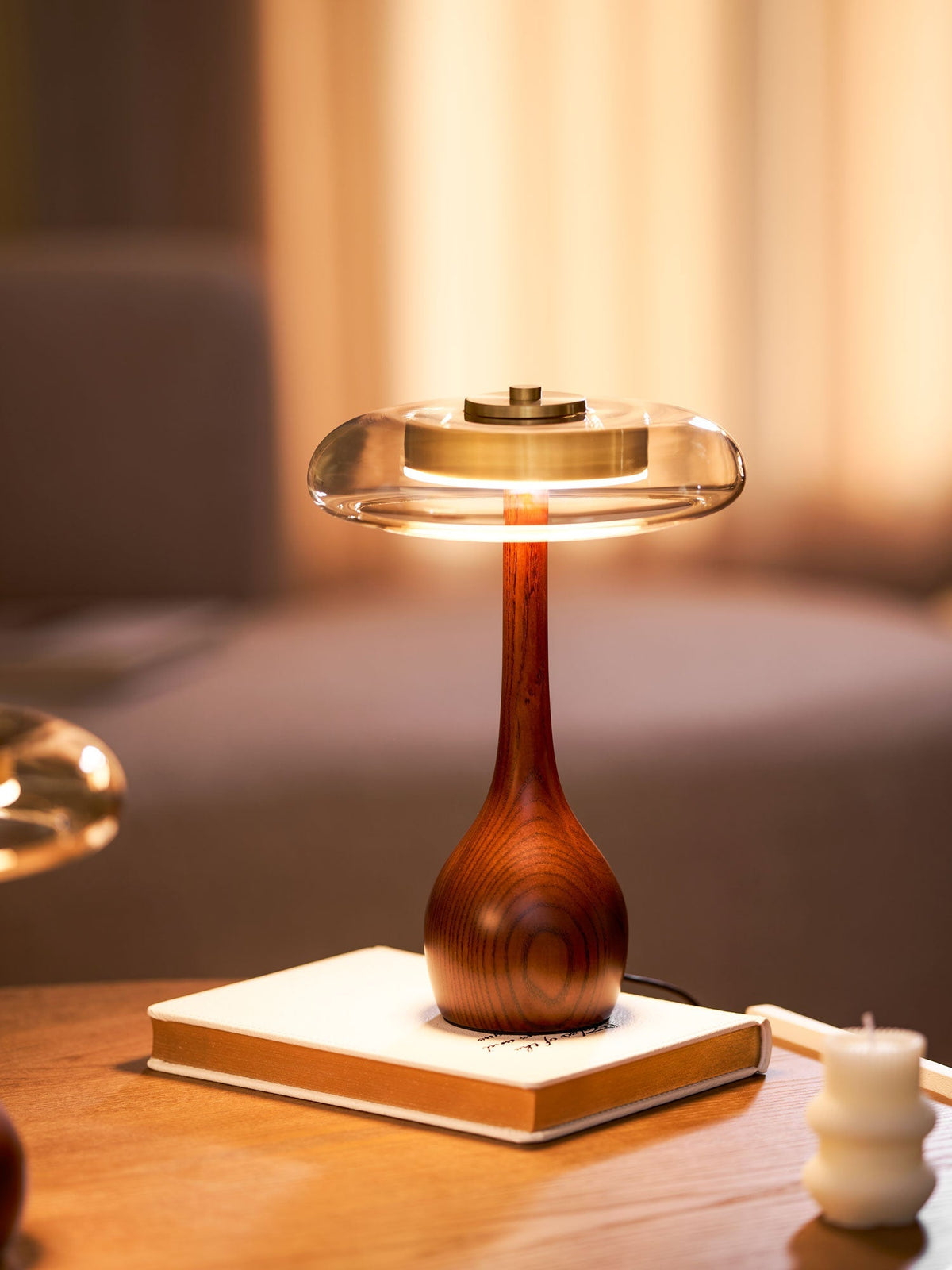 Desk Lamp with 3 Color Temperatures Glass and Brass LED Touch Light for Bedroom Office Nightstand Reading Warm Cool Neutral White 12W 10 Inc