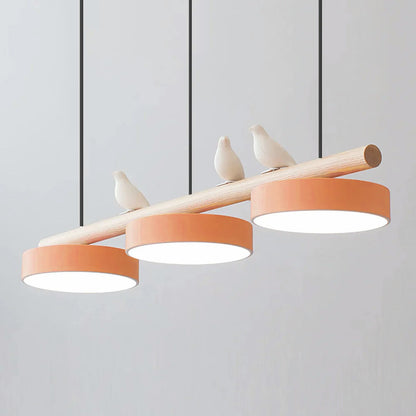 Sculptural Bird Ceiling Light 31 in with Movable Resin Accent LED Dimmable Metal Wood for Dining Room Bedroom Living Room Kitchen Modern Art