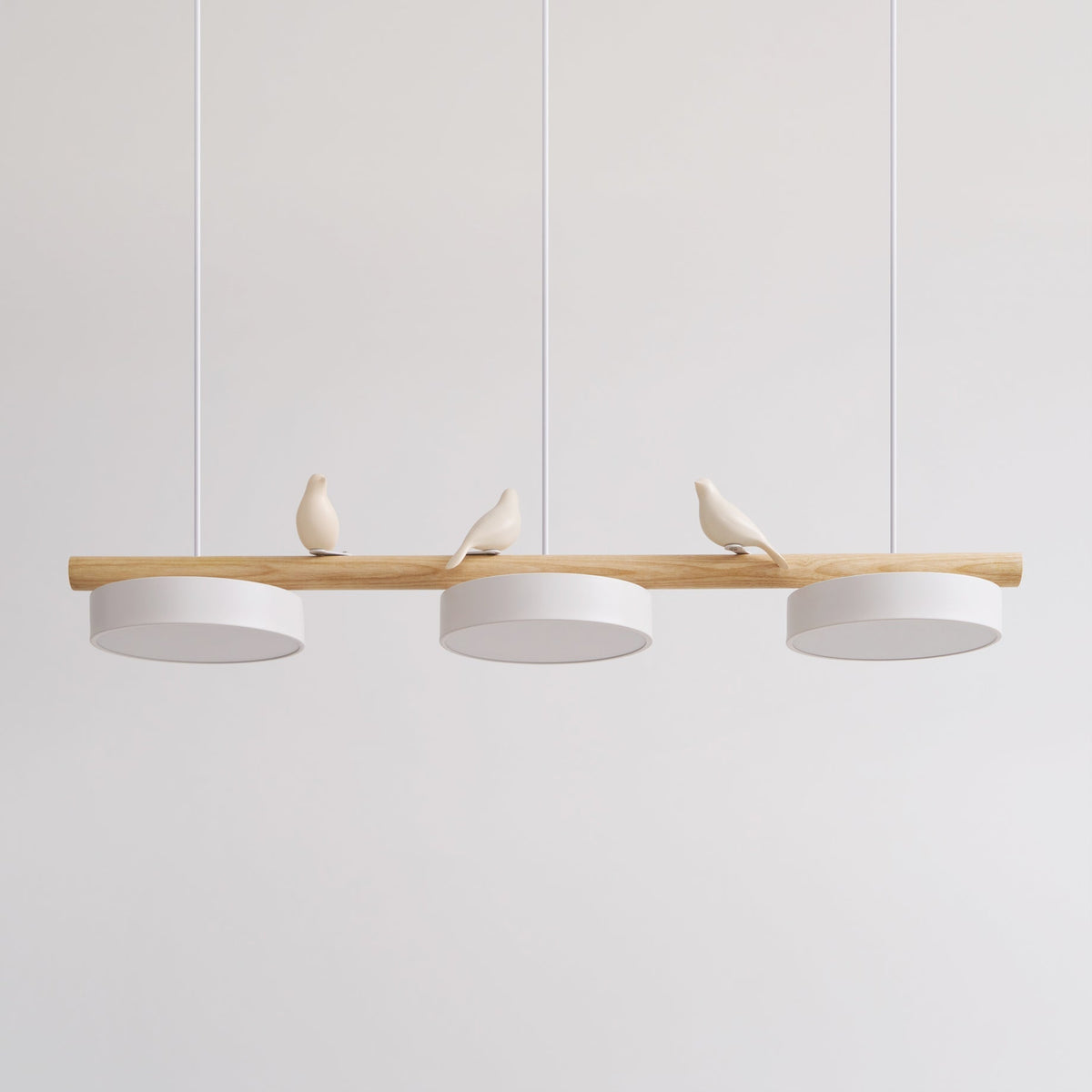 Sculptural Bird Ceiling Light 31 in with Movable Resin Accent LED Dimmable Metal Wood for Dining Room Bedroom Living Room Kitchen Modern Art