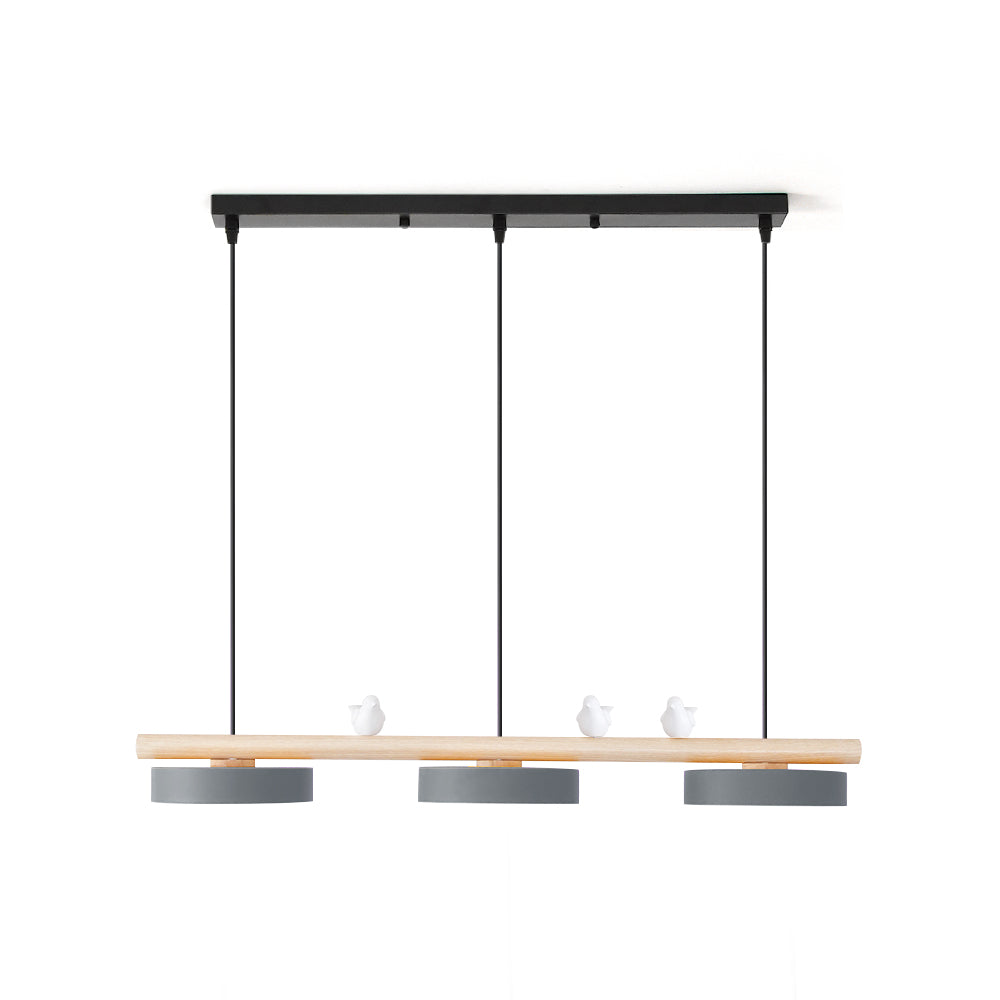 Bird Pendant Light with Adjustable Sculpture – Metal Wood Resin Modern Ceiling Lighting for Living Room Bedroom Dining Room – Dimmable LED