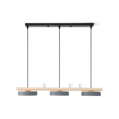 Bird Pendant Light with Adjustable Sculpture – Metal Wood Resin Modern Ceiling Lighting for Living Room Bedroom Dining Room – Dimmable LED