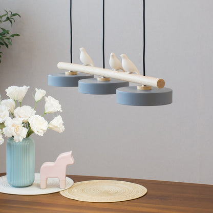 Sculptural Bird Ceiling Light 31 in with Movable Resin Accent LED Dimmable Metal Wood for Dining Room Bedroom Living Room Kitchen Modern Art