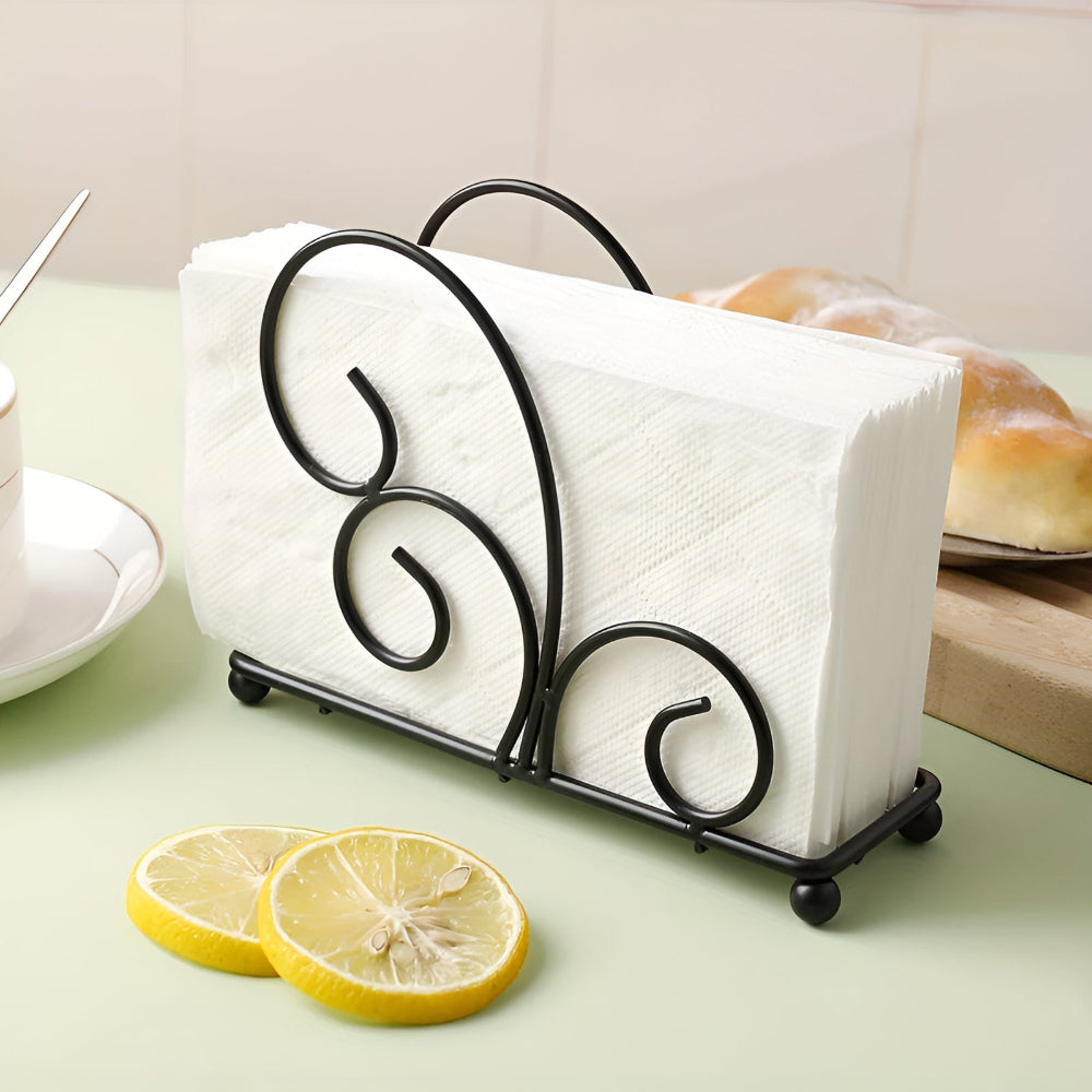 Sienna Napkin Holder for Table - Premium Iron, Space-Saving Design