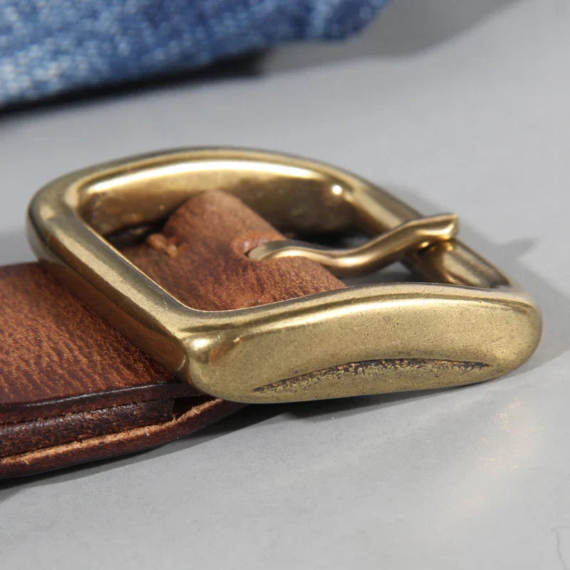 Sierra Collection | Leather Belt for Men with Solid Brass Buckle | Durable Accessory for Everyday Style