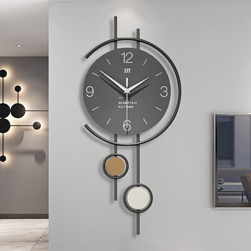 Wall Clocks for Living Room Decor, Silent Wall Clock with Large Easy Read Numbers, Modern Wall Clock with Iron Frame