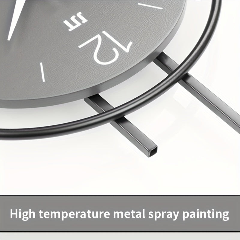 Silent Scandinavian Wall Clock | Modern Design with Large Easy-Read Numbers | Durable Iron Frame for Tranquil Interiors