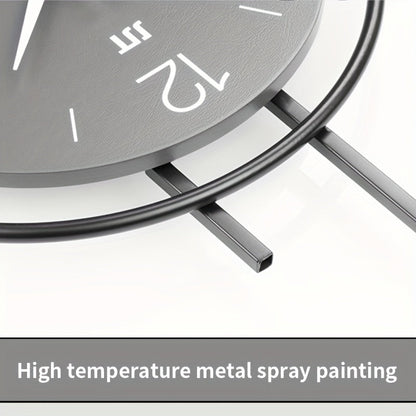 Silent Scandinavian Wall Clock | Modern Design with Large Easy-Read Numbers | Durable Iron Frame for Tranquil Interiors