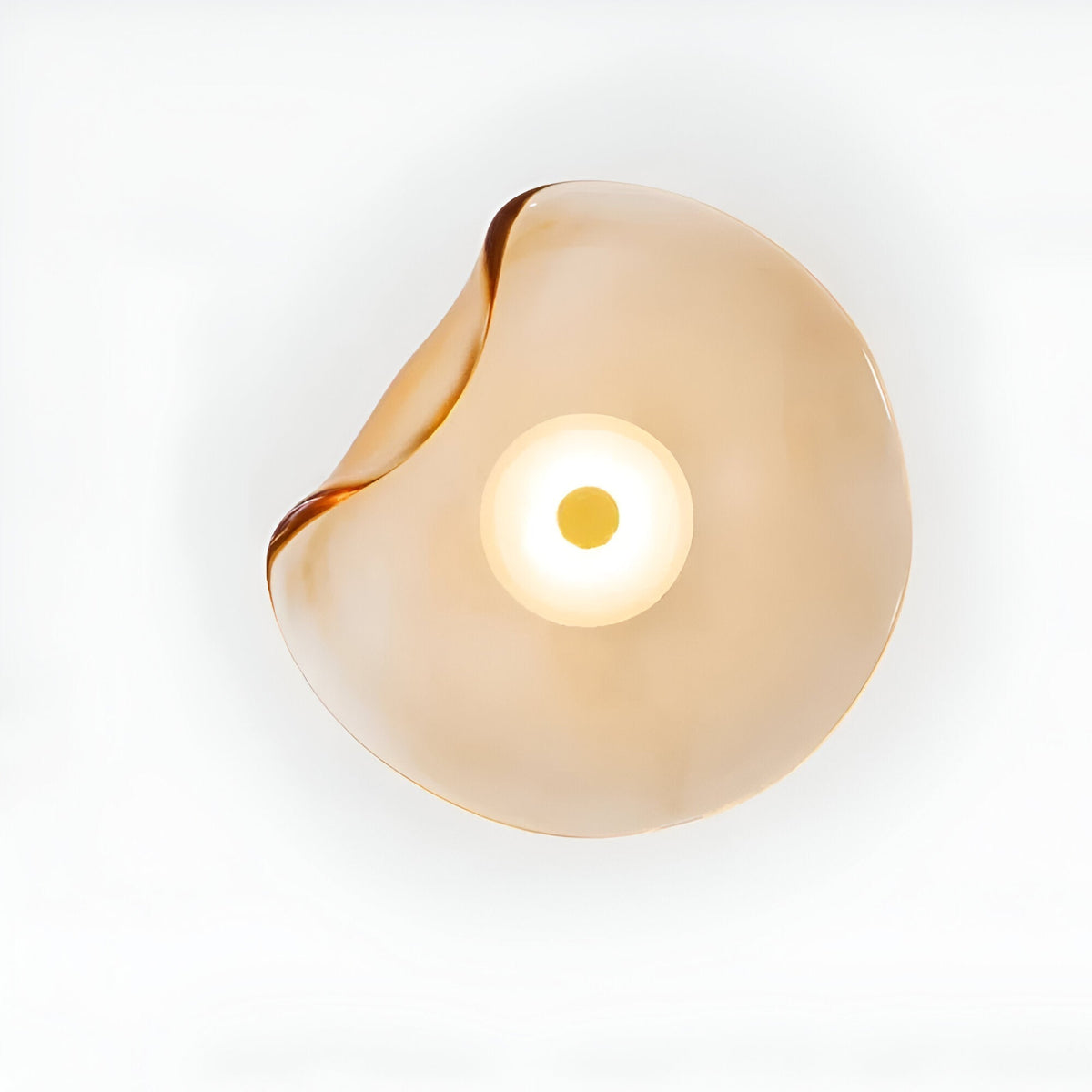 Applique murale en verre incurvé avec éclairage LED blanc chaud vers le haut et vers le bas pour chambre, salon, couloir, éclairage d'accentuation intérieur moderne, 10 pouces, verre trempé